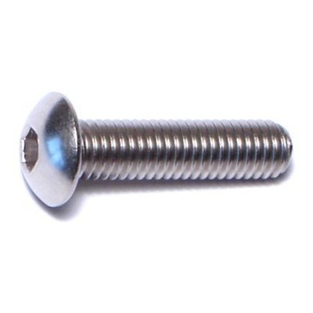 MIDWEST FASTENER M5-0.80 Socket Head Cap Screw, Plain Stainless Steel, 20 mm Length, 10 PK 75564